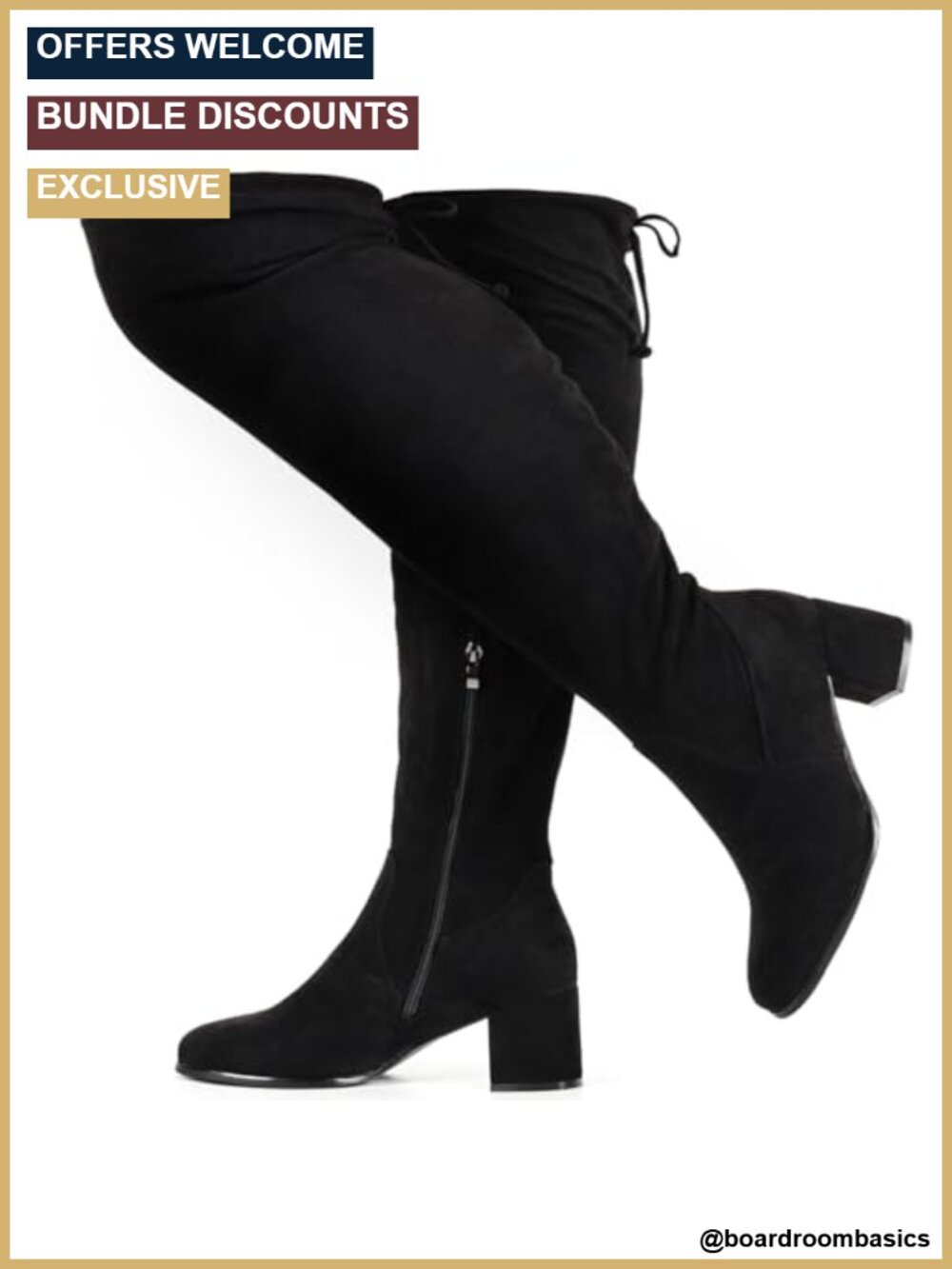 Wide Calf Suede Over The Knee Thigh High Boots Plus Size Fall Boots
